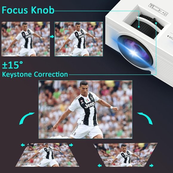 NWT MINI PORTABLE HOME THEATER 1080P VIDEO PROJECTOR- FULL HD 8500 LUMENS - Picture 5 of 8